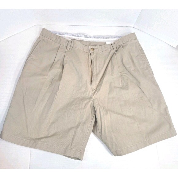 Ivy Crew Men’s Shorts Lot (2) Size 40 Tan Khaki Casual Chino Flat Front Bundle - Picture 2 of 6